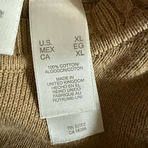 Liz Claiborne Tan Short Sleeve Top XL 100% cotton - Picture 3 of 3